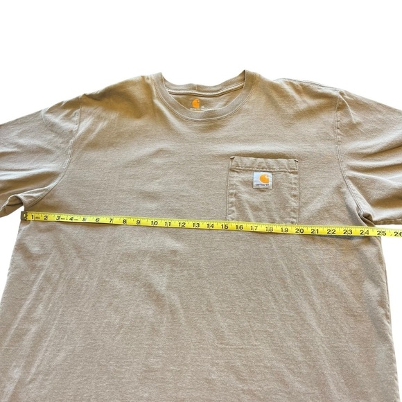 Carhartt Tan Tee Shirt XL Original Fit Short Sleeve - Picture 3 of 6